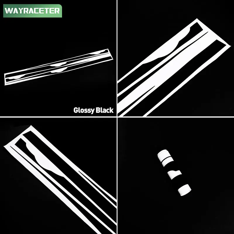 2 Pcs Door Side Upper Stripes Sticker Carbon Fiber Vinyl  Decal For BMW X6 F16 M50d M Sport M Performance X6M F86 Accessories