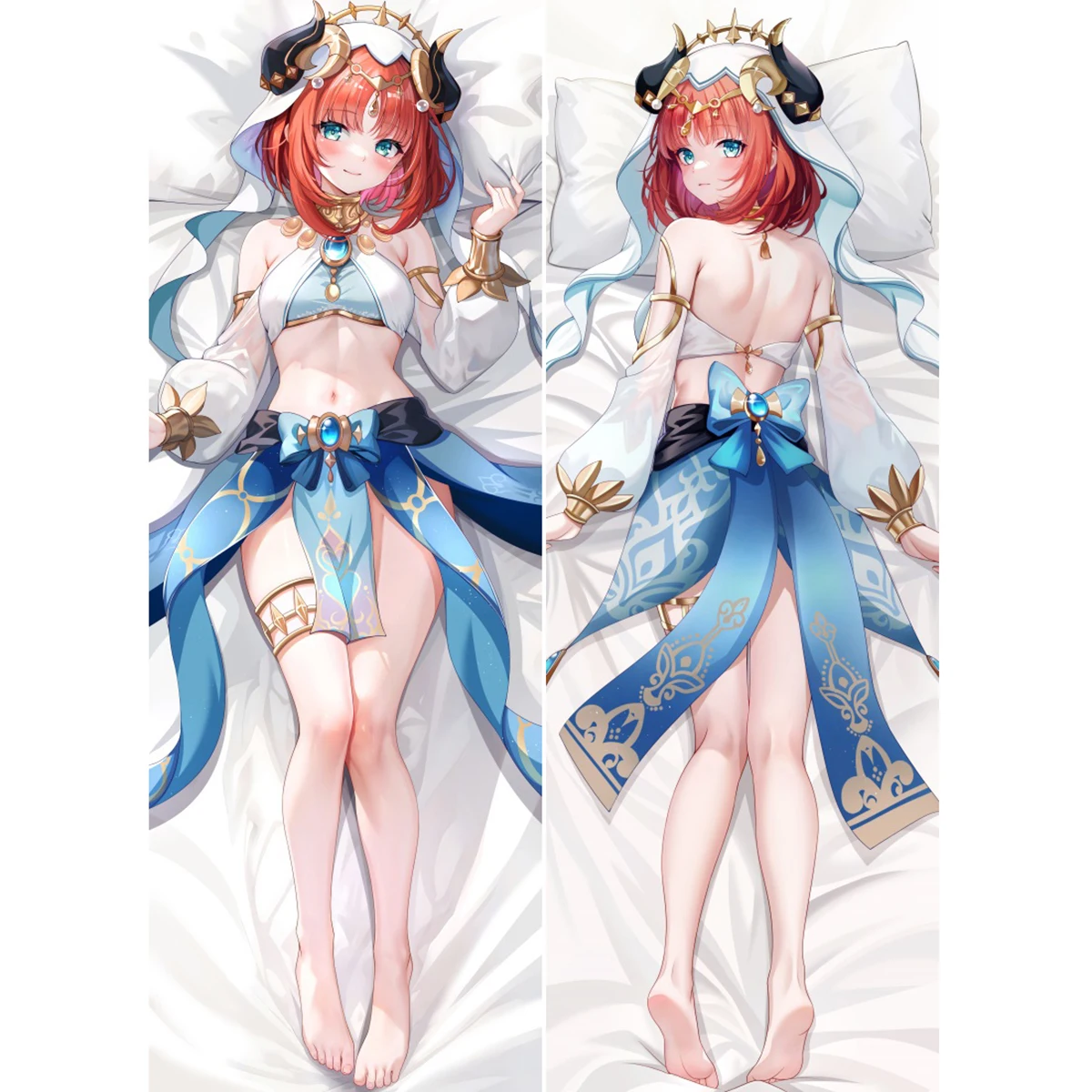 

Anime Dakimakura Japanese Otaku Waifu Life Size Doublesided Hugging Body Pillow Cover Nilou Genshin Impact