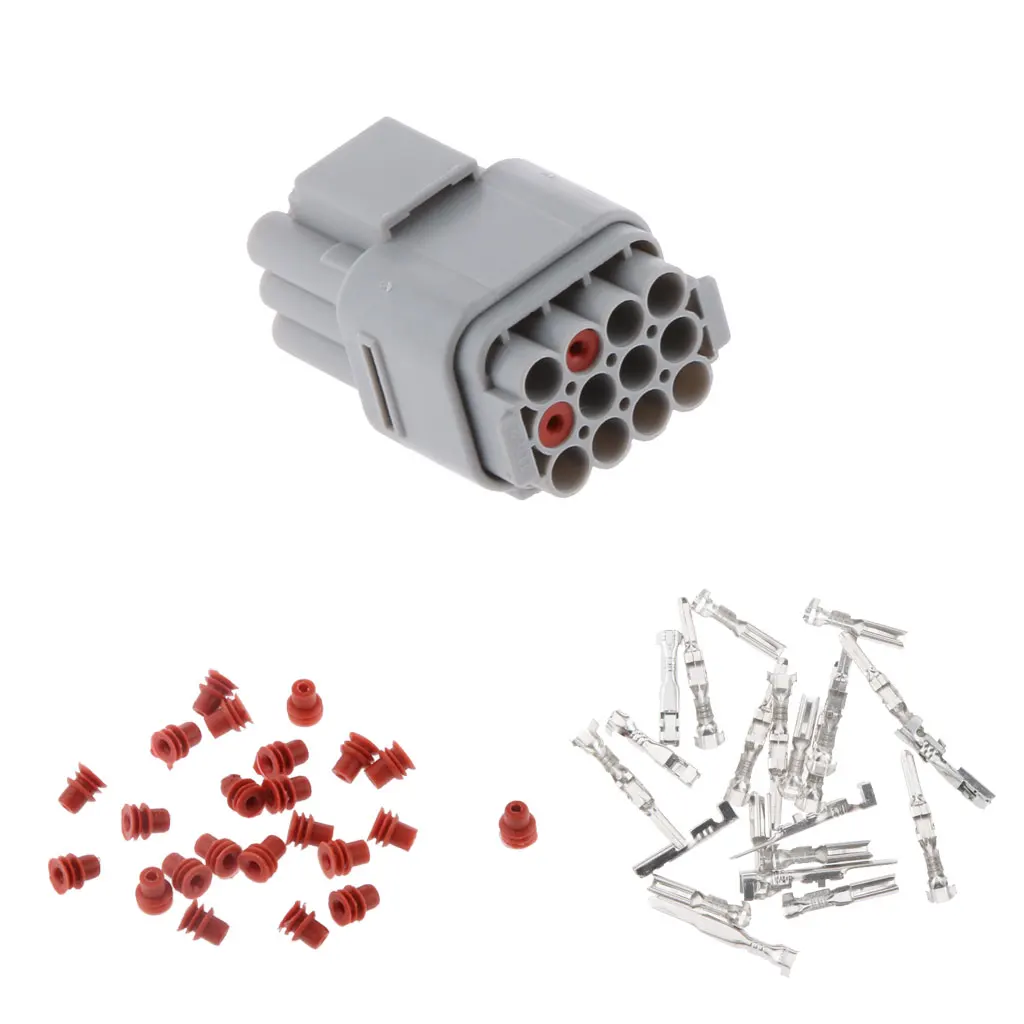 Car 12 Pin Plug Waterproof Plastic Electrical Connector Kit for Car Modifying and Tight Wiring Projects
