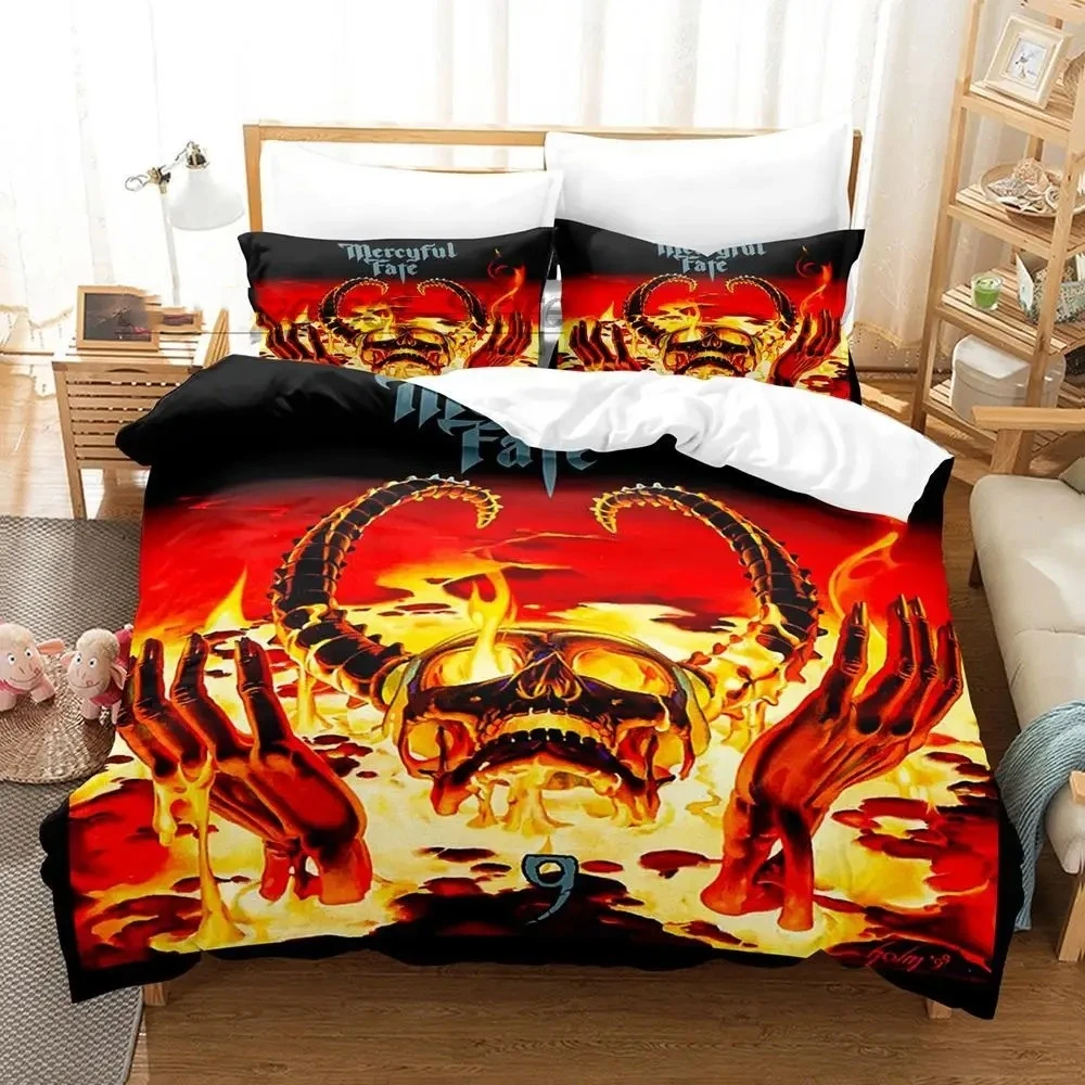 

Mercyful Fate Bedding Set Single Twin Full Queen King Size Bed Set Aldult Kid Bedroom Duvetcover Sets 3D Print bed sheet set