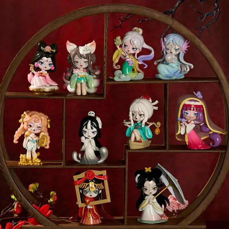 

Monster World Flower Blind Box Toy Chinese Style Handmade Desktop Car Decoration Doll PVC Model Children's Birthday Gift