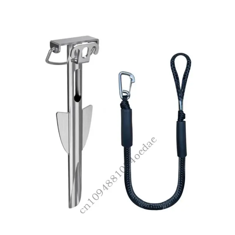 Stainless Steel Mooring Tool for Float Tubes on Sand or Mud Bottoms