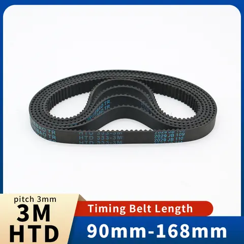HTD3M Tming Belt Length 90 99 105 108 111 120 123 126 129 132 135 138 141 144 147 150 153 156 159 162 165 168mm Belt HTD 3M Belt