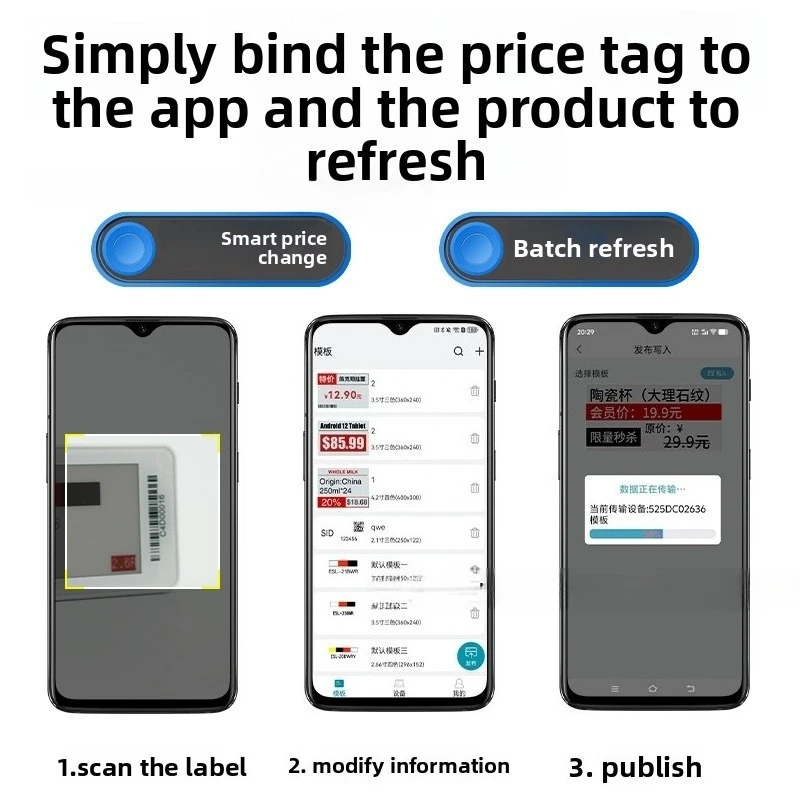 Paperless Smart Bluetooth Electronic Price Tag  Signage Ink Screen Bluetooth Supermarket Convenience Store Electronic Price Tag