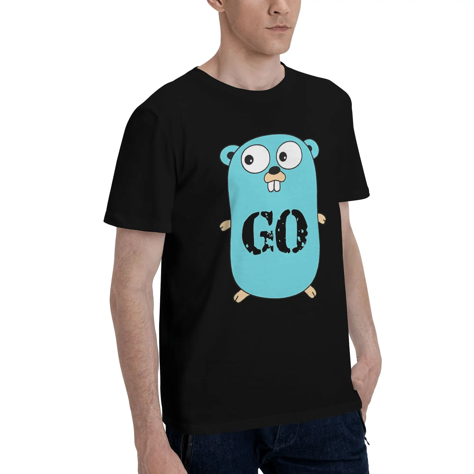 Men Women Go GoLang Gopher Shirt Cotton New Arrival T-Shirt  Top Clothing