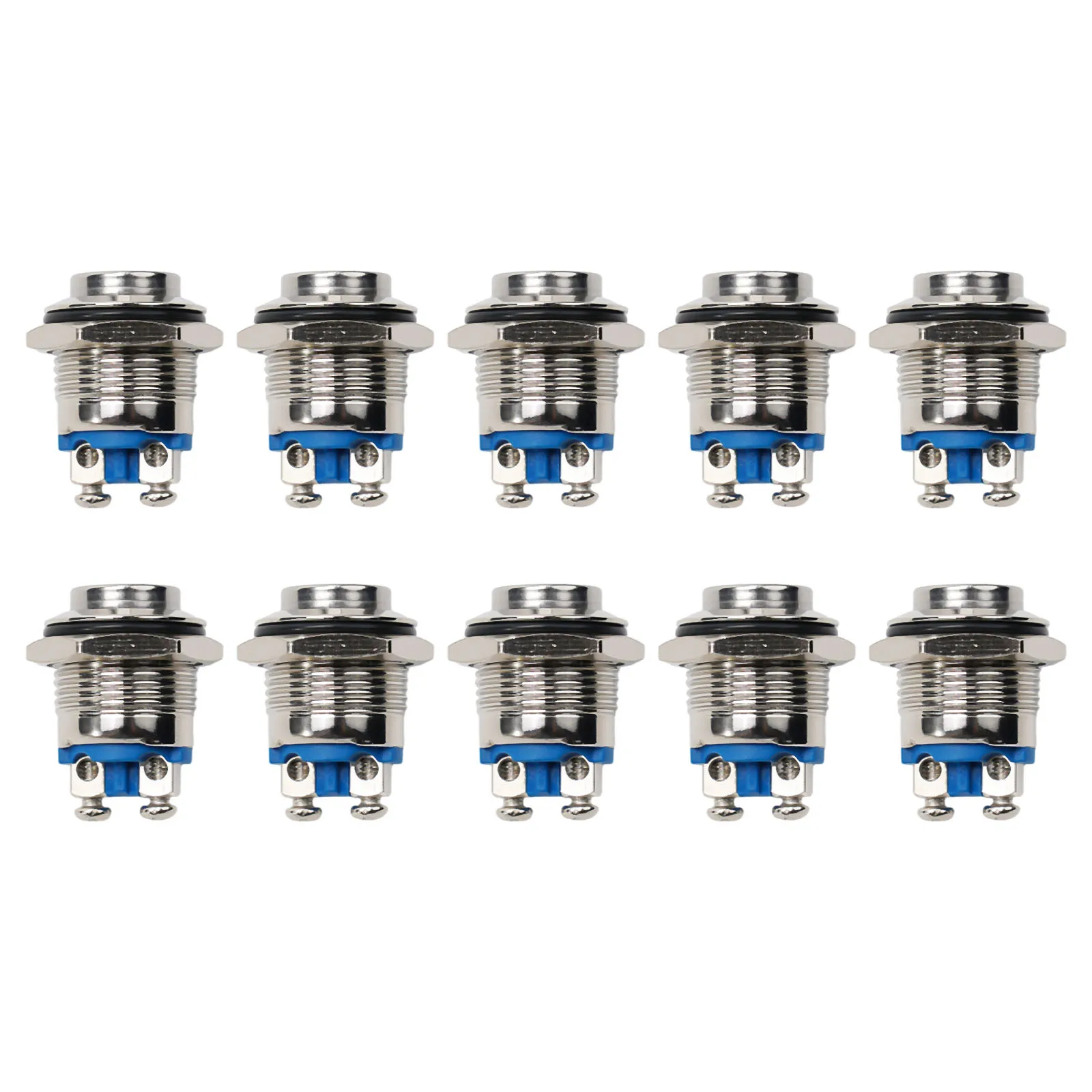 Switches Button Switches Metal Momentary On Off Start Push Button Screw Terminal Waterproof 10pcs 12V Practical