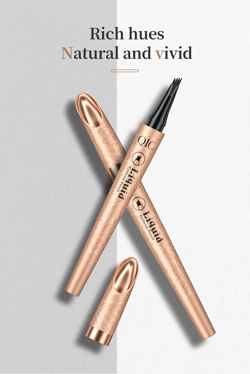 Eyebrow Pencil Liquid Waterproof Eyebrow Pencil Smudge-proof Brow Pencil With 4 Tip Microblade Eyebrow Pen Long-lasting Natural