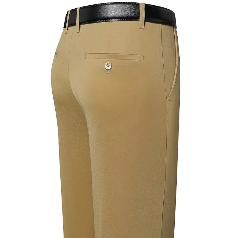 Summer Thin Casual Trousers Business Men's Loose Fit Other Material Middle-Aged Father Casual Pants Office Work Trousers #2