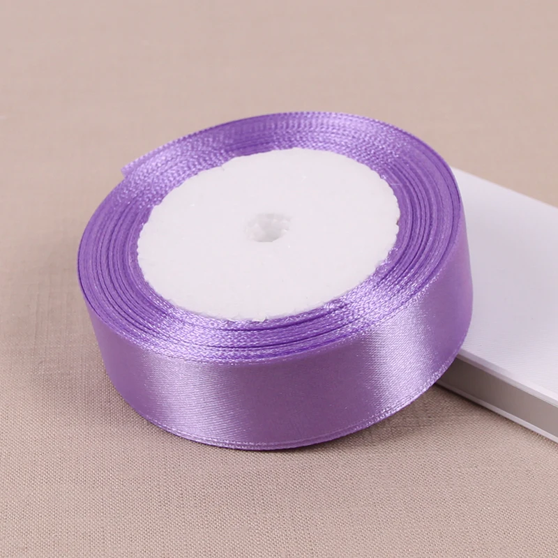 Light Purple Satin Ribbon 6-10-15-20-25-40-50mm DIY Handmade Crafts Material Gift Packaging Tape Christmas Party Flower Decor