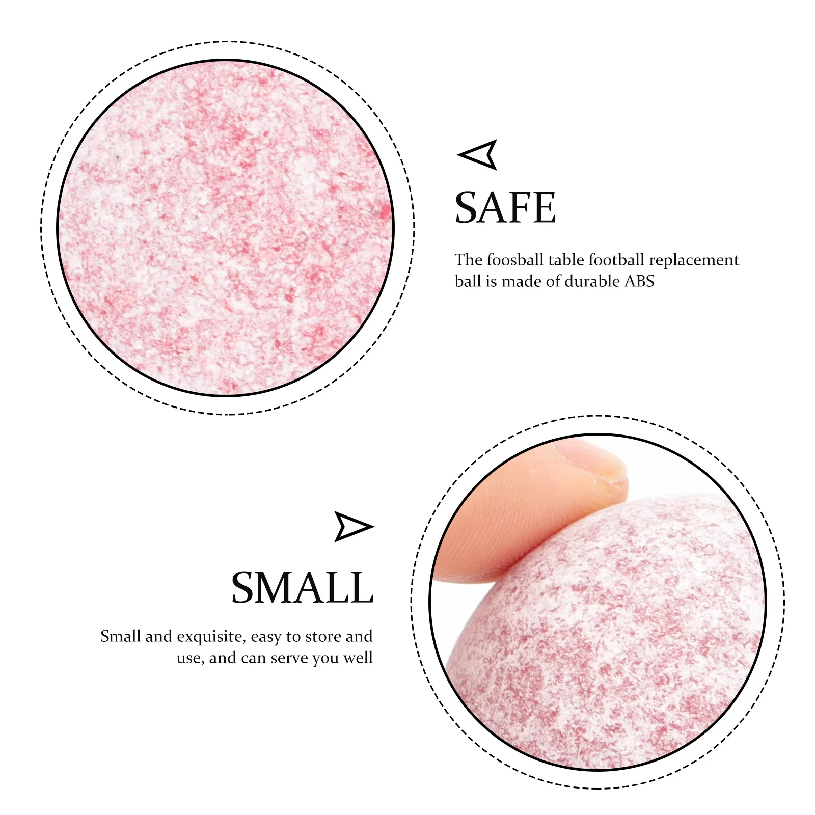 

3Pcs Football Machine Accessories Mini Soccer Game Balls Replacement Table Football Balls Fine Craftsmanship Table Game Plastic