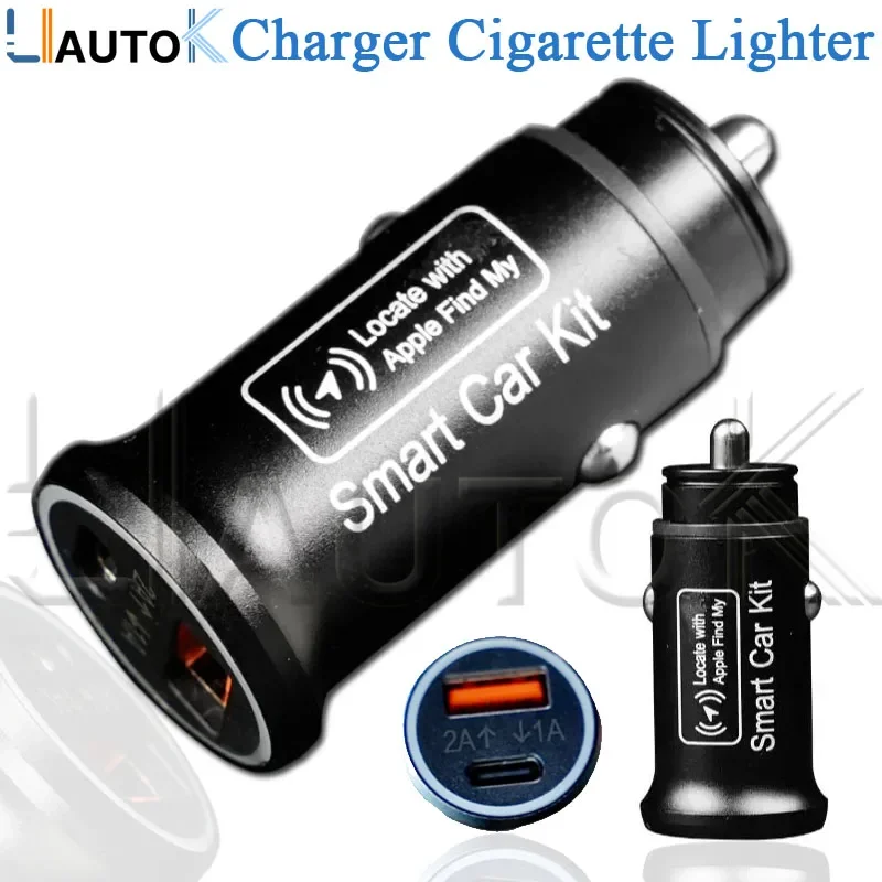 Car Charger Cigarette Lighter Mini OBD Tracker USB Type-C for Find My Apple Official App Iphone Ipad GPS Locator OBD GPS Monitor