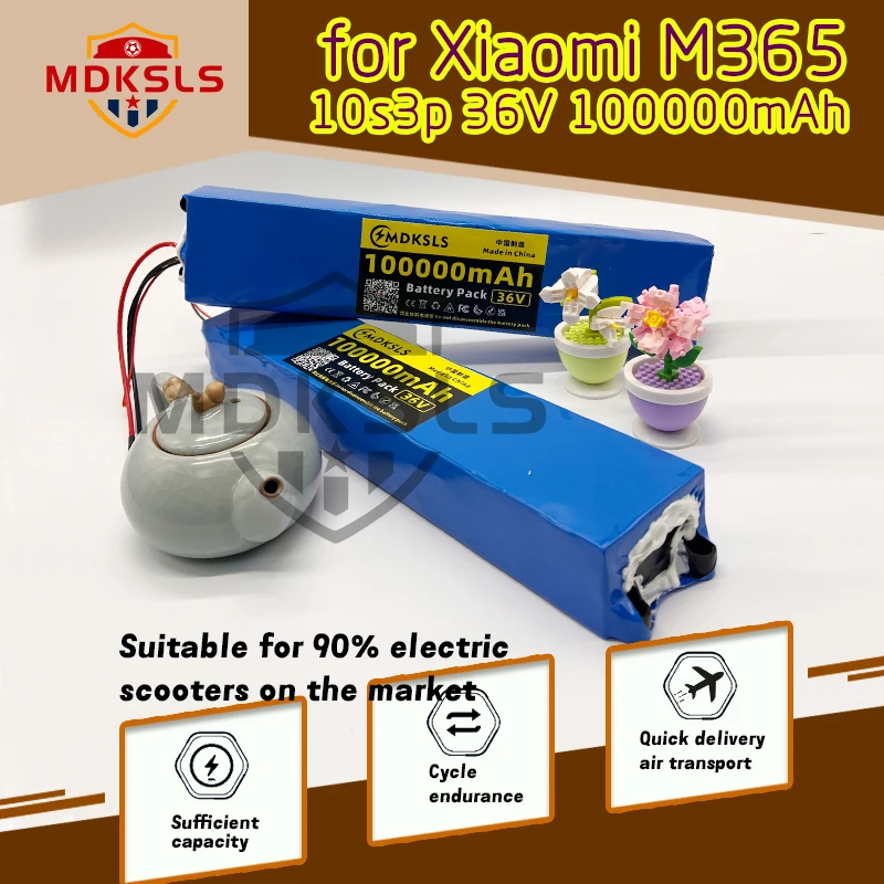 

MDKSLS 2025 Новый 10S3P 36 В 100000 мАч аккумулятор для электрического скутера 18650 литиевый M365 электрический скутер 36 В аккумулятор для скутера