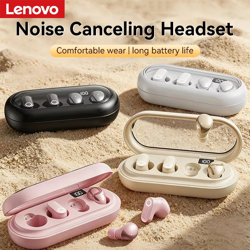 Lenovo 2-in-1 Wireless Bluetooth Earbuds Extra Long Battery Life In Ear TWS Sports Calls Touch Control Bluetooth Earbuds