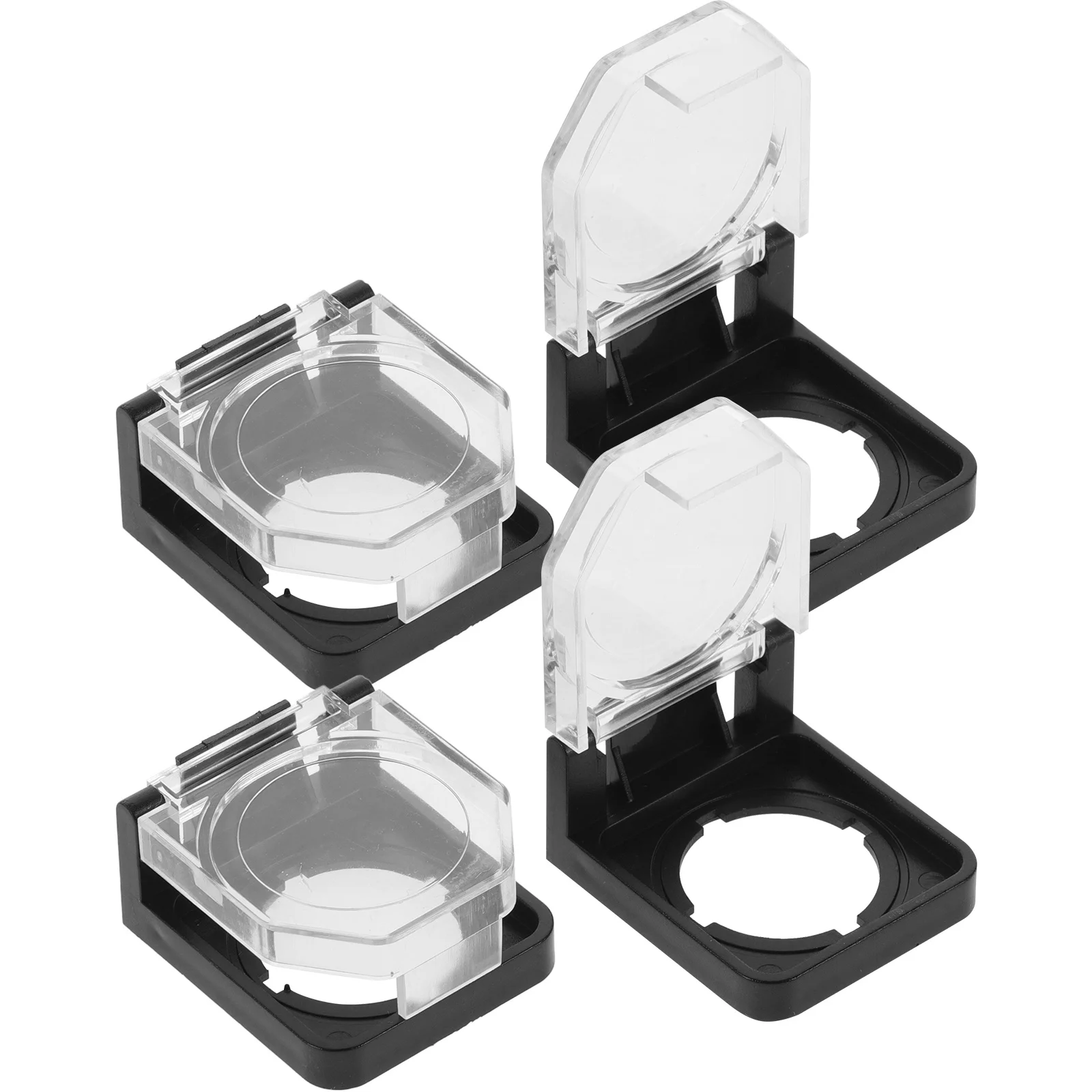 4pcs 2025 New Button Protective Covers Dustproof Safety Push Button Protectors for Light Plastic