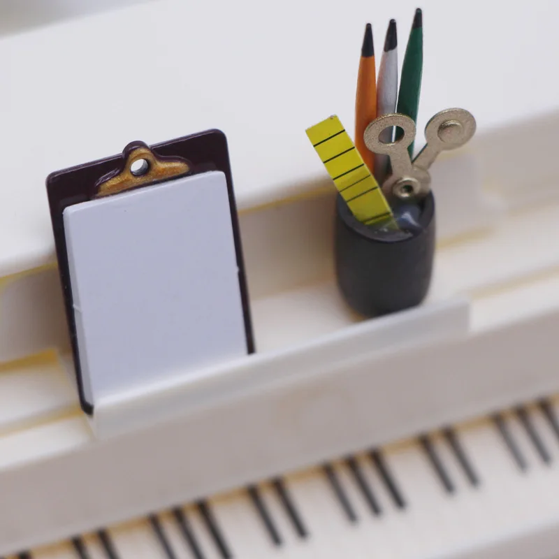 Accesorios en miniatura para casa de muñecas, 1 unidad, 1:12, Mini tablero de escritura, carpeta de archivos, cuaderno, tablero de papelería, juguetes para decoración de casa de muñecas