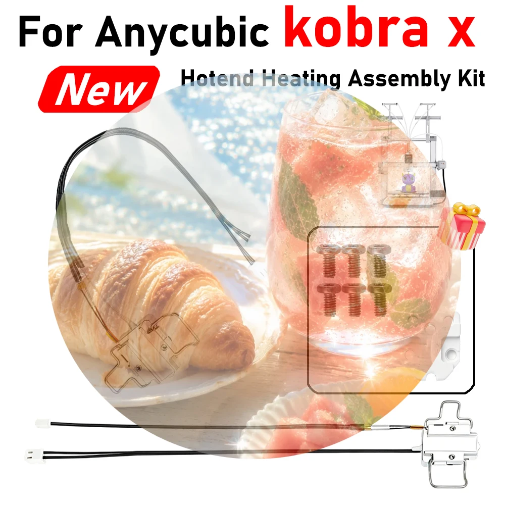 

For Anycubic Kobra x Nozzle Hotend Heating Assembly Ceramic Zirconia Heat Insulator Upgrade Print Head Mounting Kobra X Combo