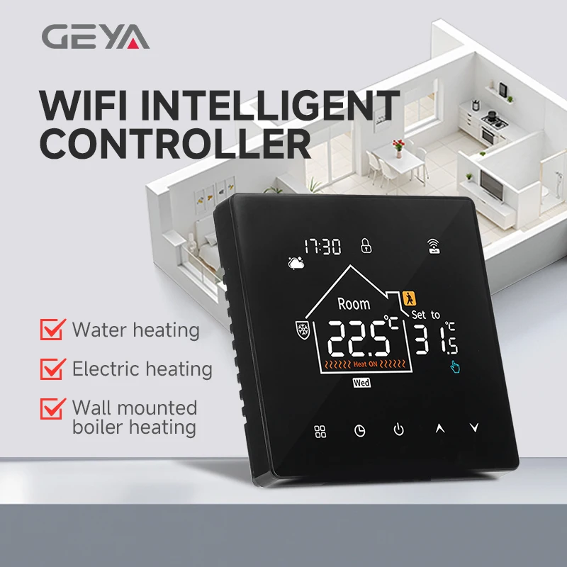 

GEYA New Tuya WIFI Smart Floor Heating Thermostat Water Floor Heating Electric Floor Heating Temperature Control Switch GSW6-K7