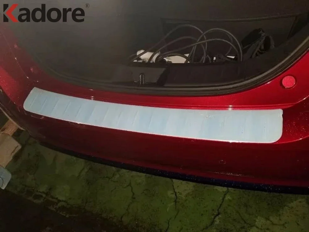 

For Nissan Leaf 2017 2018 2019 Stainless Steel Car Rear Trunk Bumper Cover Trim Tailgate Door Sill Plate Guard Accessories