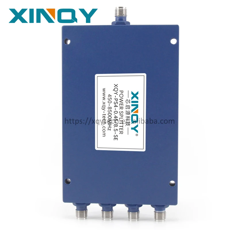 XINQY Combinatore di potenza RF Divisore di potenza 4 vie 20W 450-8500MHz WiFi RF Splitter di potenza con connettore S personalizzabile