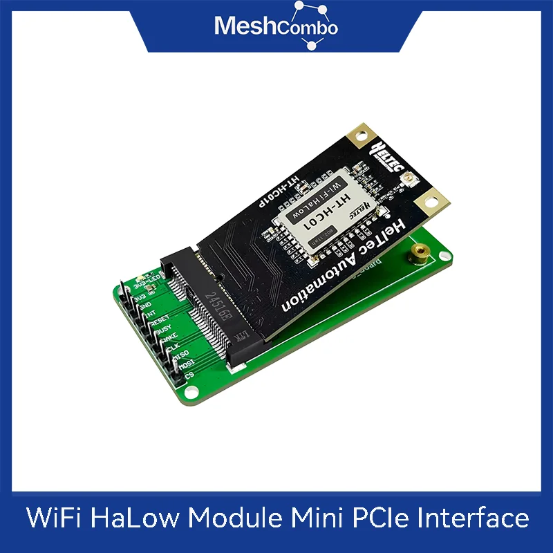 

Heltec WiFi HaLow Series HT-HC01P Mini PCIe Interface and Debug Board 902–928MHz Module Suitable For Most IoT Scenarios