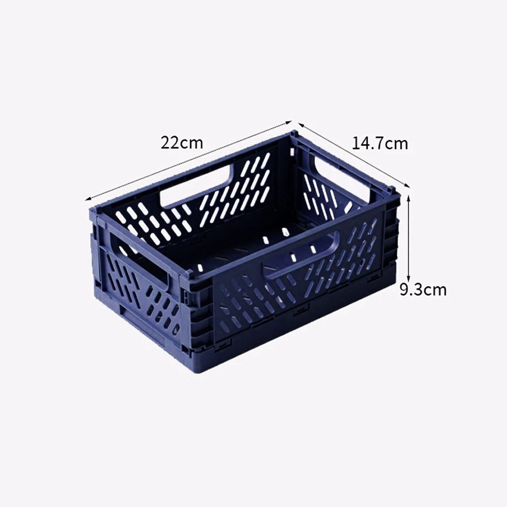 تنظيم سلات التخزين حالة قابلة للطي سطح المكتب طالب سلة الشريط القرطاسية البلاستيك صندوق تخزين الحاويات القابلة للطي