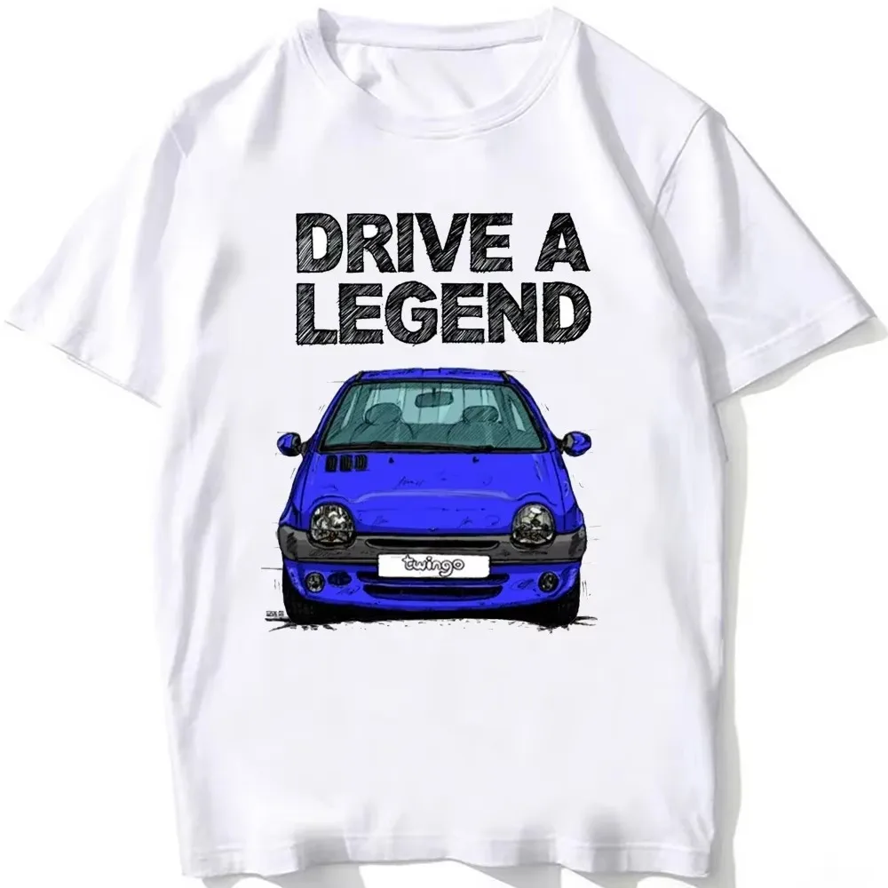 2026 new Hand Drawn Vintage Car Graphic Men Tshirt Automotive Art White Tee