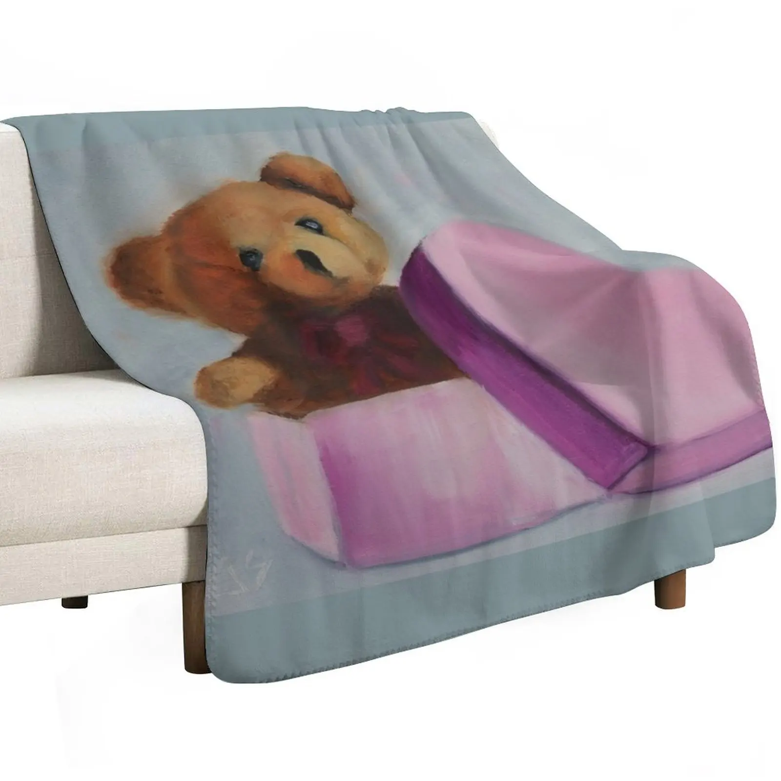 Honey Bear Throw Blanket Soft Plaid Sofas Thin Loose Heavy Warm Blankets