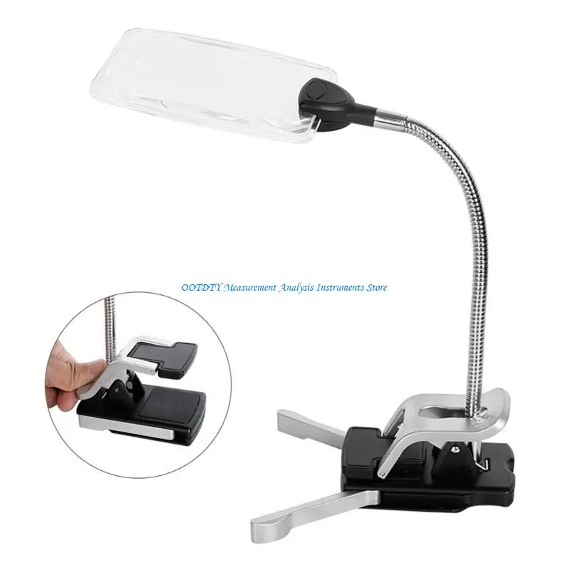 367D Flexible Hands LED Glass Desk Lamp Bright LED Base Stand