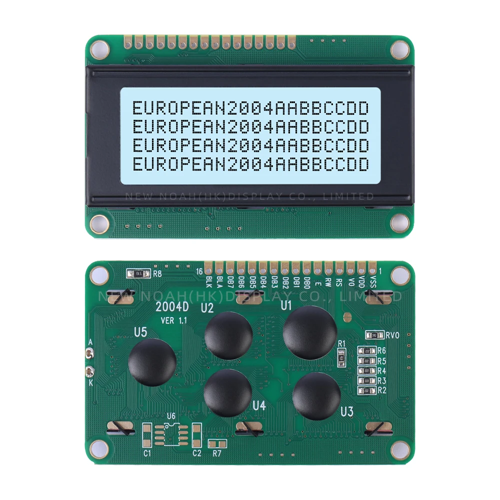 European Gray Film Black Letters 2004D LCD Screen 4*20 4X20 2004 3.3V/5V ST7066U High Brightness LED Lamp Dedicated Pcb Board