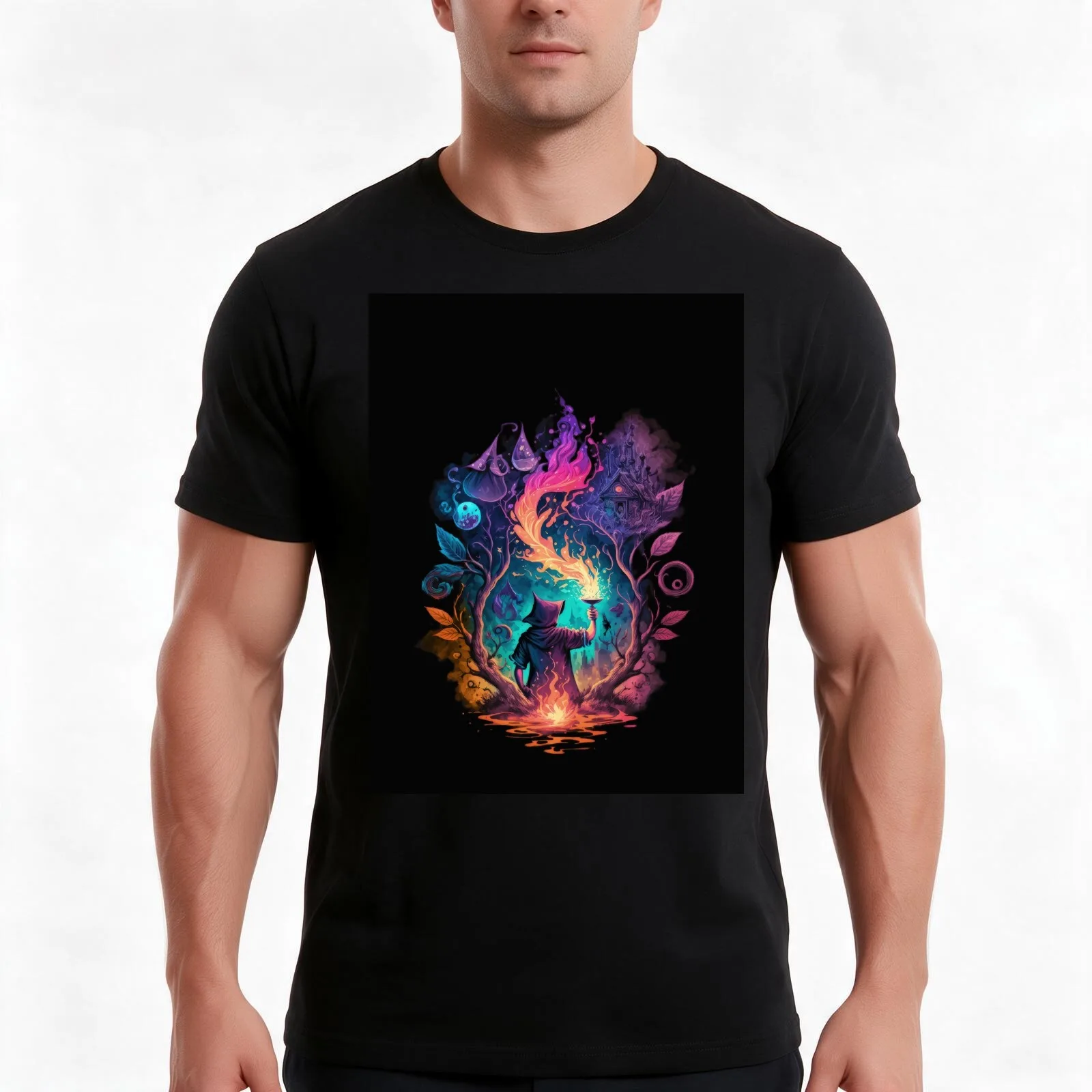 Mage: The Wizard Sorcerer Spell Enchantment Design T-Shirt Summer Casual Cotton Tee Oversized Streetwear Tops 100% Cotton