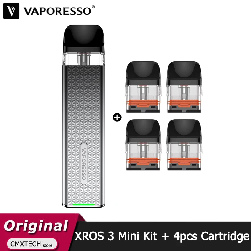 Original Vaporesso XROS 3 Mini Kit Vape + 4pcs Extra 2ml 0.6ohm Xros Pod Cartridge COREX 2.0 Electronic Cigarette Vape Optional