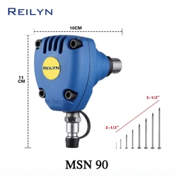 REILYN-Pistola de pregos pneumática leve martelo, Air Palm Nailer, ferramenta industrial profissional, ergonômico para carpintaria, MSN90