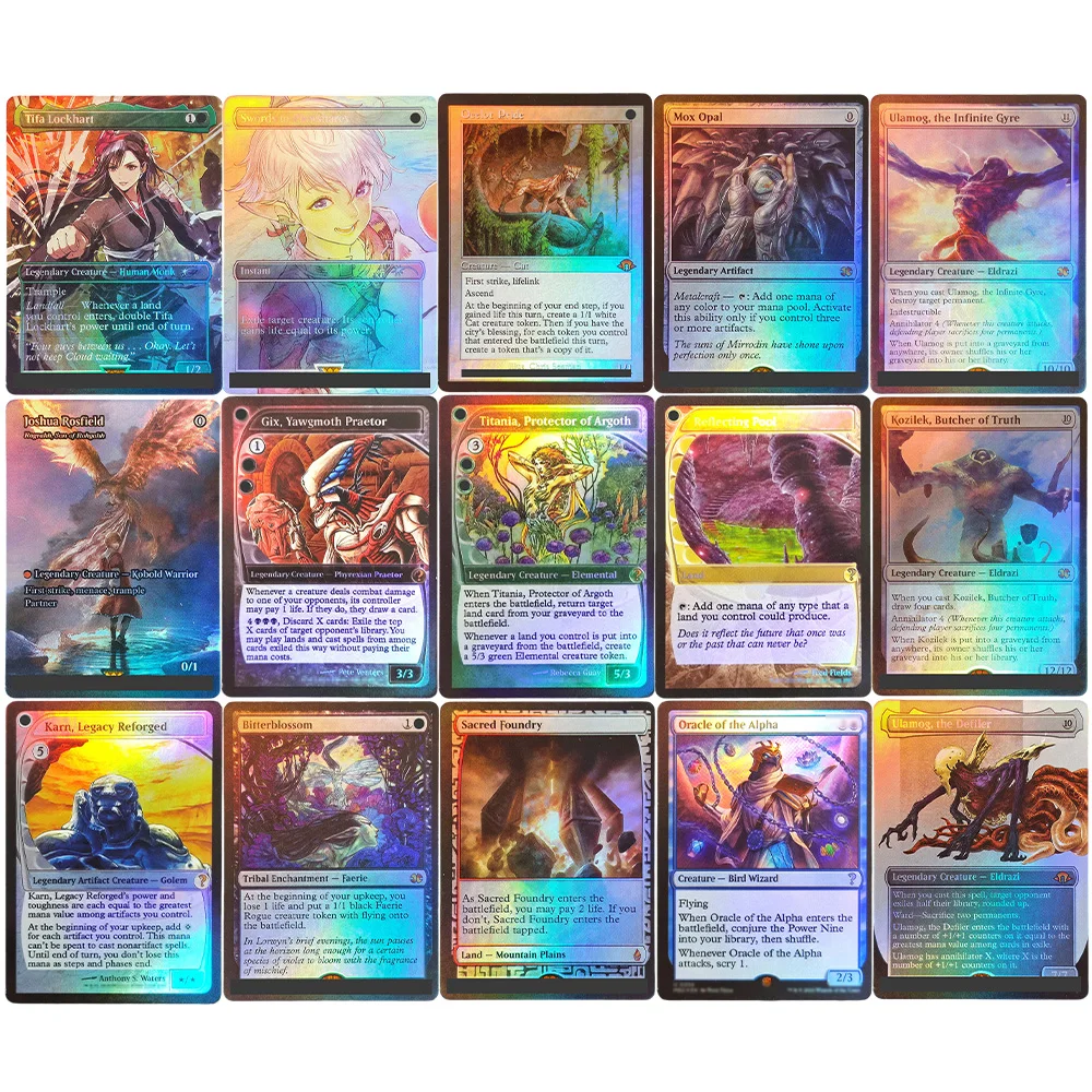 EXP 2XM MB2 MH3 FCA TCG Proxy DIY Cartas Mágicas Inglesas Sacred Foundry Mox Opal Force of Will Chrome Titania Protector of Argoth