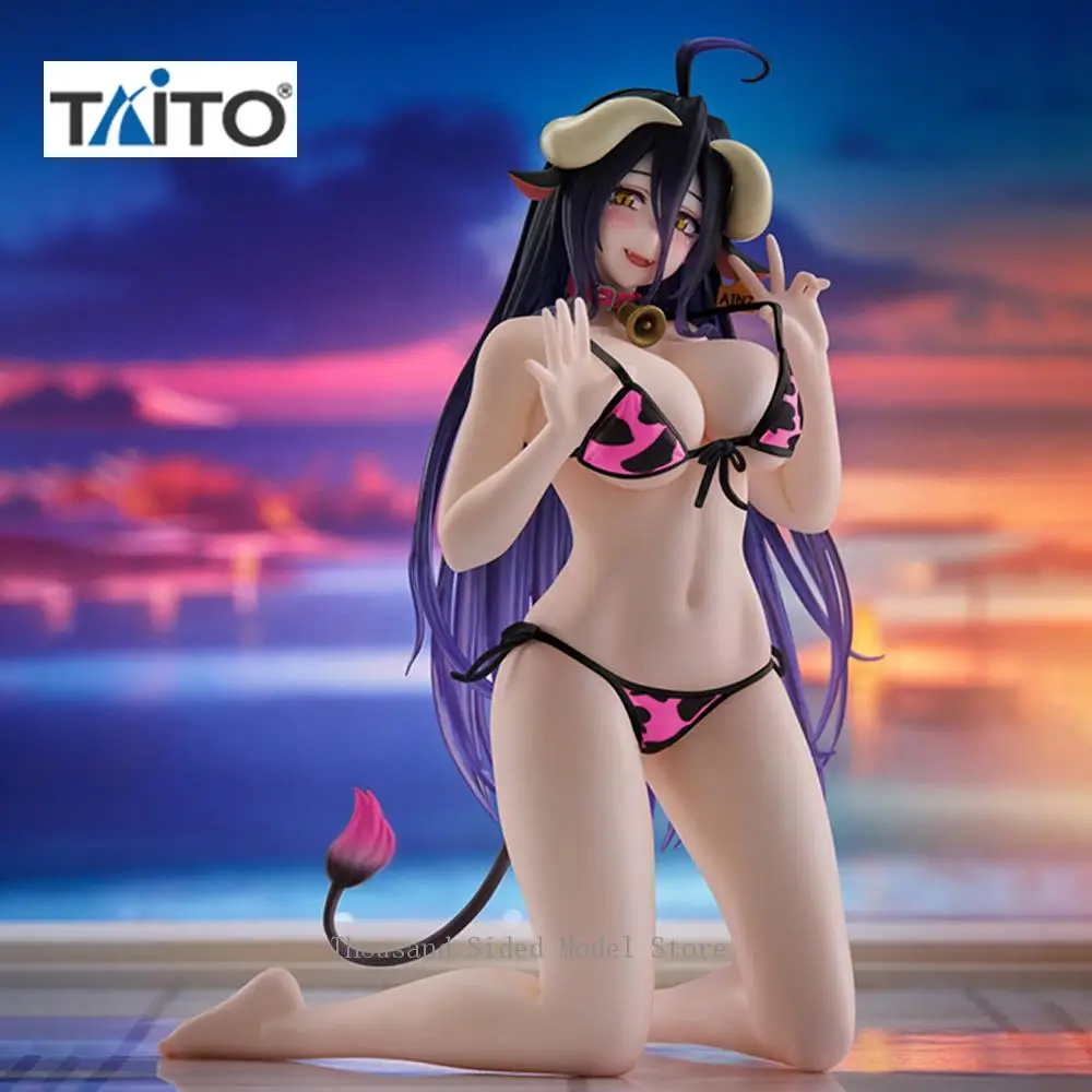 

Original Genuine TAiTO Desktop Cute Overlord Albedo Ushigara Mizugi Ver., Renewal 13CM PVC Model Decoration Action Figure Gift