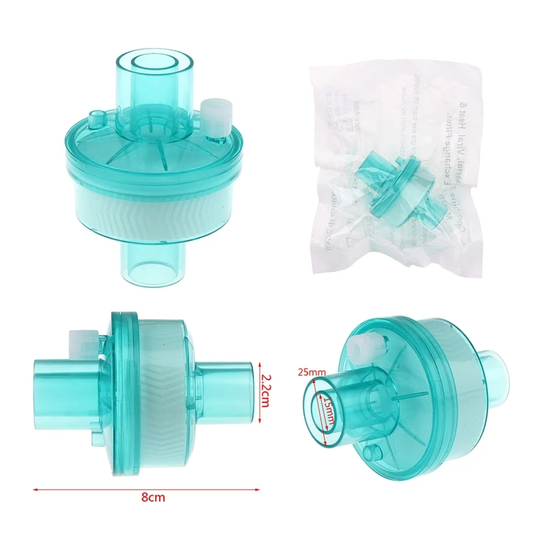 2/5pcs Disposable Breathing System Filters Bacteria Filter HME HEPA Ventilator Accessories Moisture Heat Exchanger Wholesale