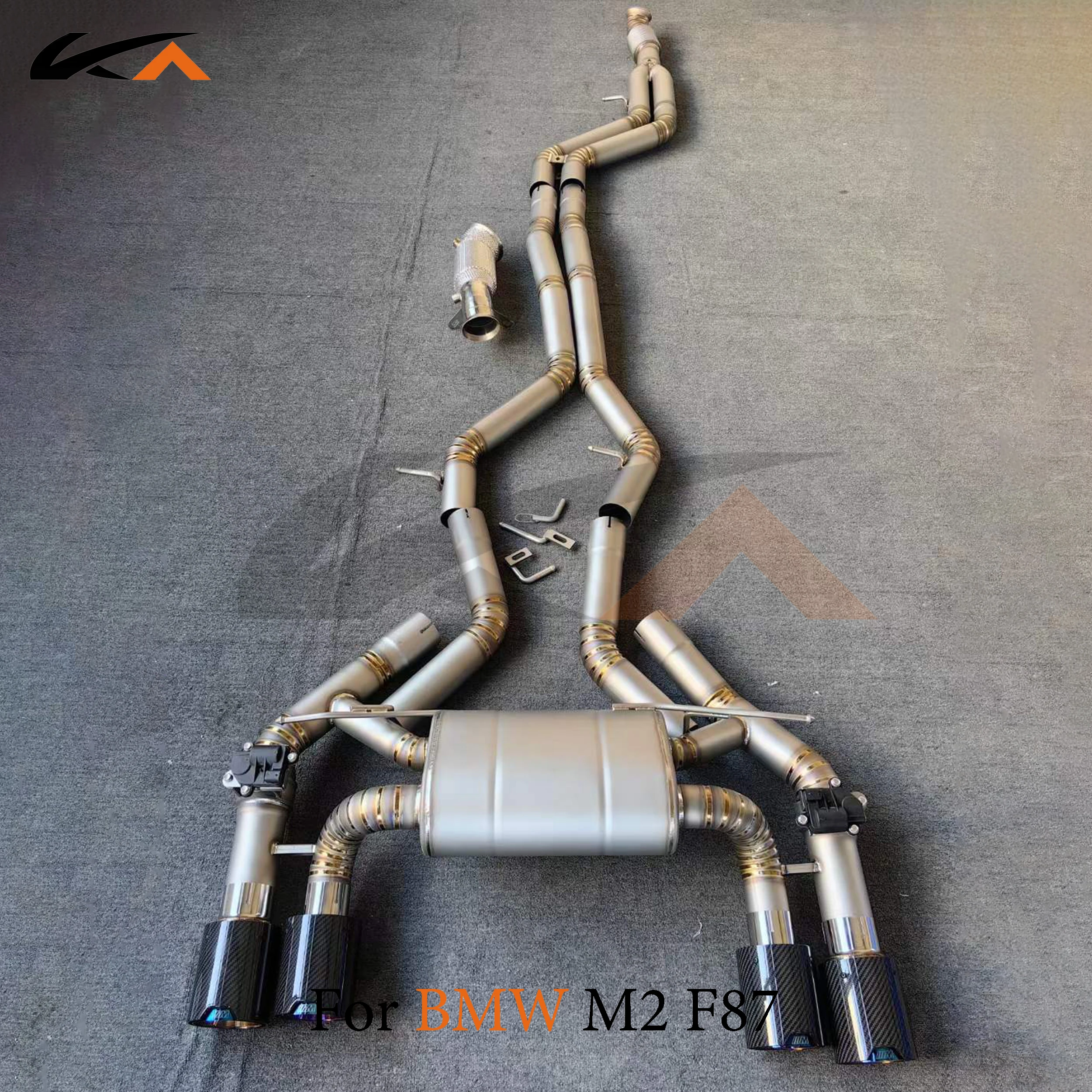 KA Tuning exhaust system titanium alloy catback for BMW M2 F87 N55 3.0T rear section performance parts muffler valve