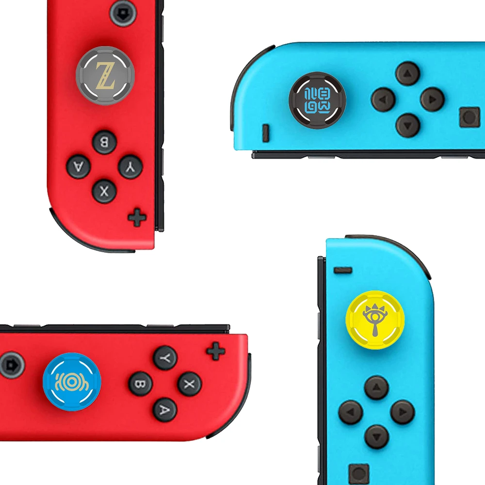 4pcs Silicone Analog Thumb Grip Caps Compatible with Nintendo Switch/Switch Lite/Switch OLED/Joystick Protective Cover