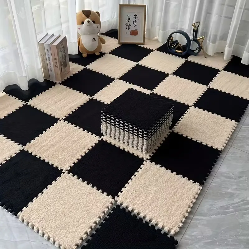 

16 шт. детский коврик для занятий спортом, плюшевый пенопластовый коврик-головоломка из ЭВА, утолщенный нескользящий пол, прикроватный коврик для спальни, домашний декор