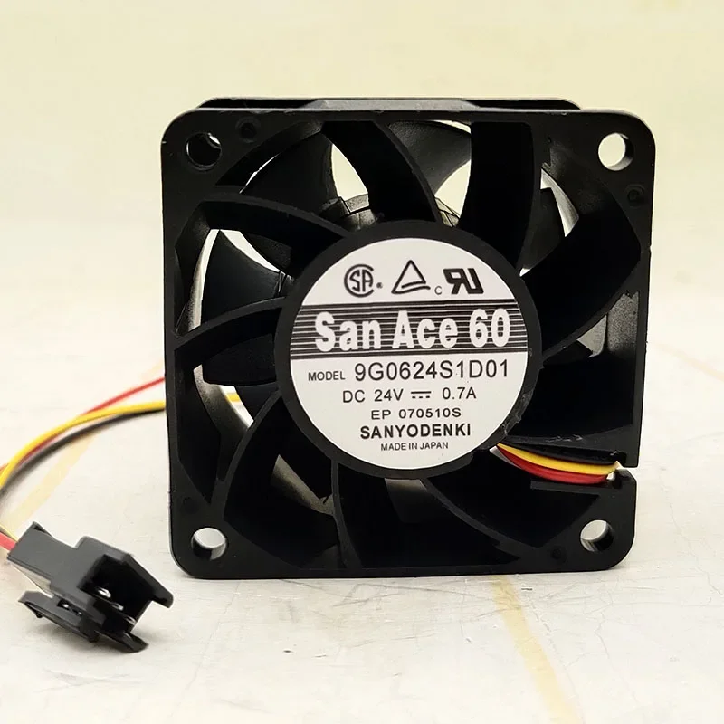 SANYO DENKI 9G0624S1D01 DC 12 В 0,7 А 60x60x38 мм 3-проводной охлаждающий вентилятор для сервера