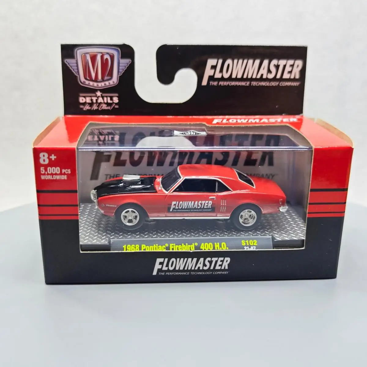 M2 Machines 1/64 1968 Pontiac Firebird 400 H.O. Flowmaster Die-cast alloy car model collection display child gift