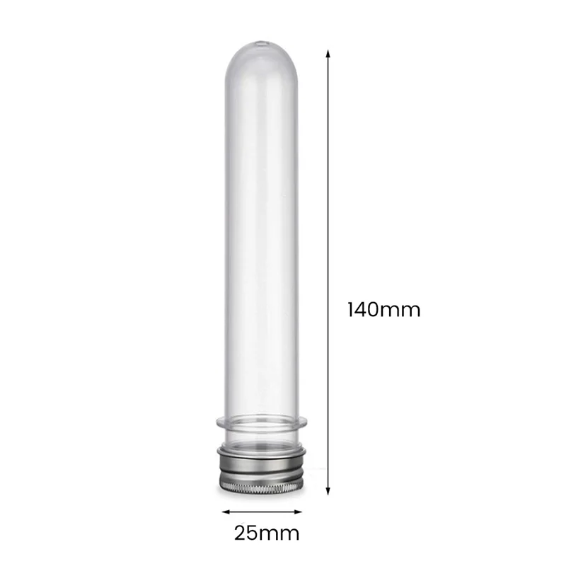 

TFORU-50 Pcs Transparent Test Tube For Scientific Experiments Party Decorate The House Candy Storage
