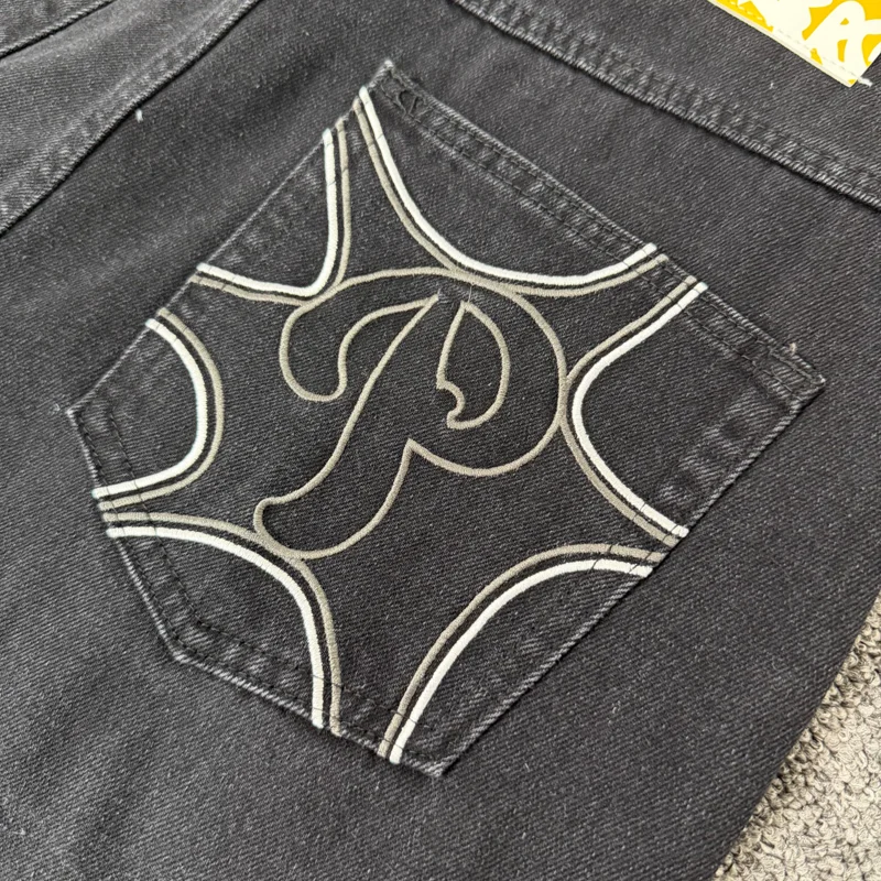 New High Quality High Street Trend Brand Protect Jeans Letter Embroidery Print Stock