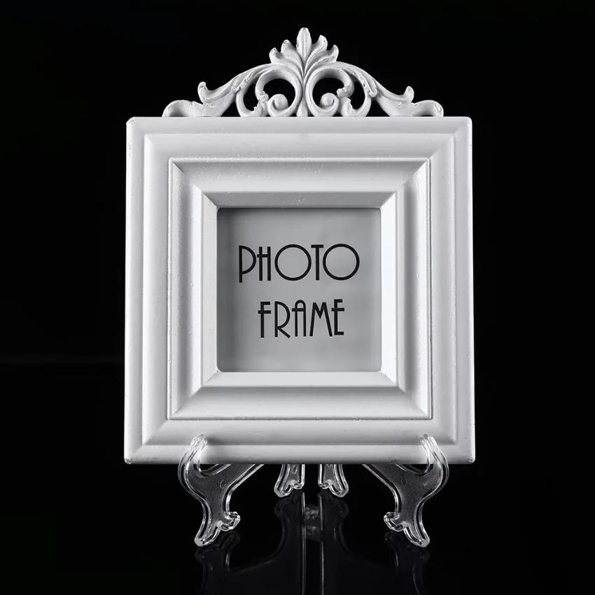 1pc 3/5/7/9inch Fashion Clear Plastic Plate Display Stand Picture Frame Transparent Easel Holder Arts Case Holders Photo Display