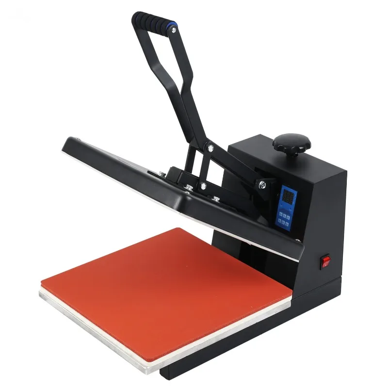 Manual Heat Press Machine - Flatbed High Pressure Transfer for Garment Printing, Flags & Hotfix Rhinestones