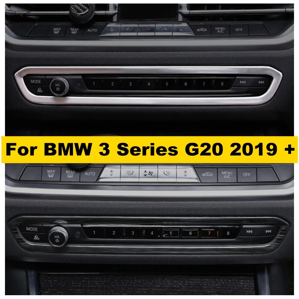 

Stainless Steel Car Center Console Buttons Frame Decoration Cover Trim Fit For BMW 3 Series G20 2019 - 2024 Interior Accessories