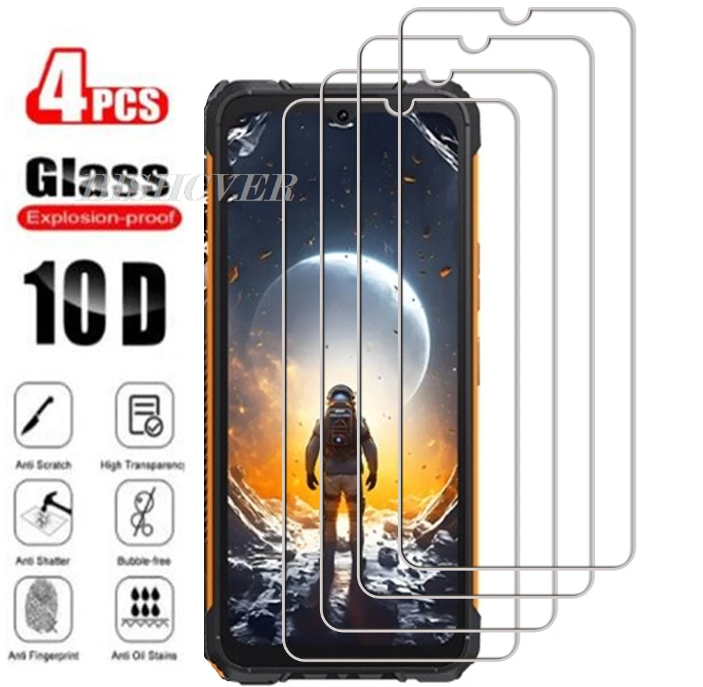 4Pcs Tempered Glass For Cubot KingKong Ace 2 6.56" 2024  KingKong Ace2 Screen Protector Phone Protective Glass Film