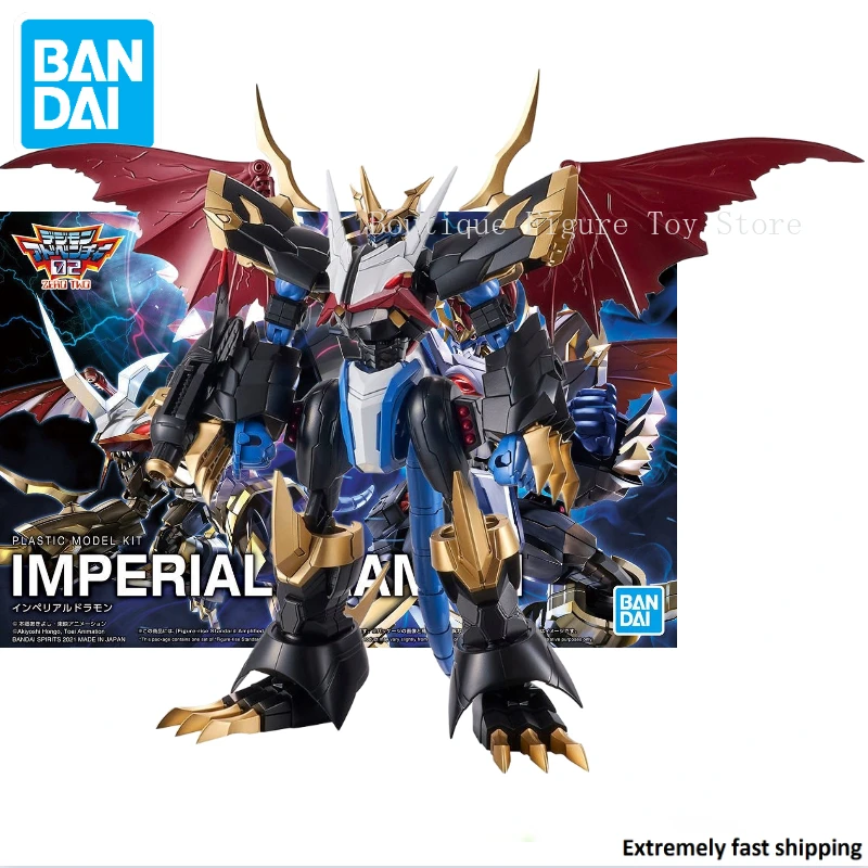 In Stock Original Bandai Figure-rise Standard Amplified Digimon Adventure Imperialdramon Assembly Action Figure Anime Model Toy