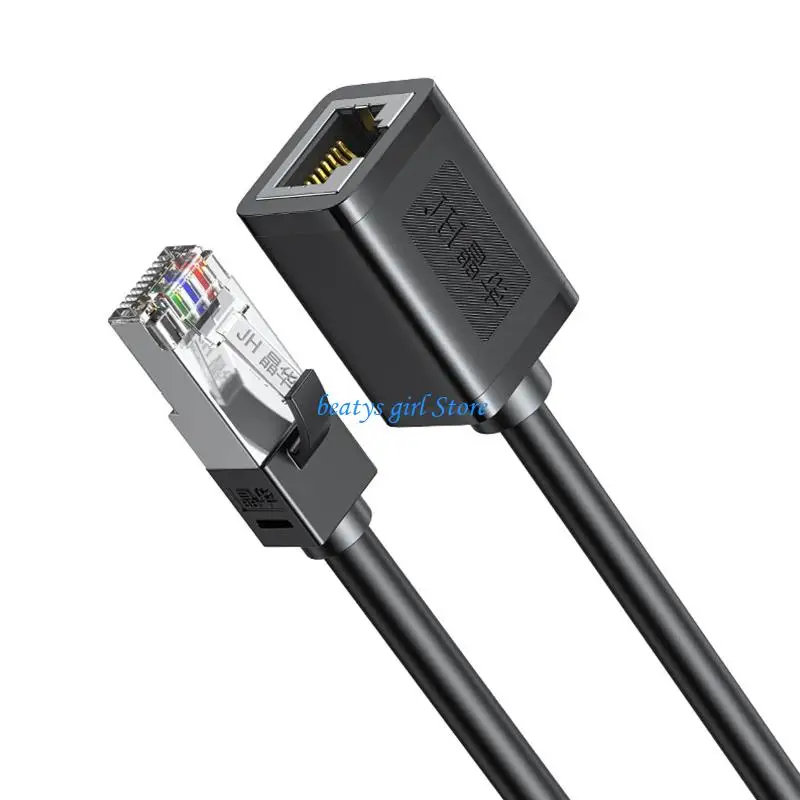 C7AB Cat6 Rj45 Extension Cable RJ45 Adapter Shielded Connectors for Cat5e Cat5 Networks