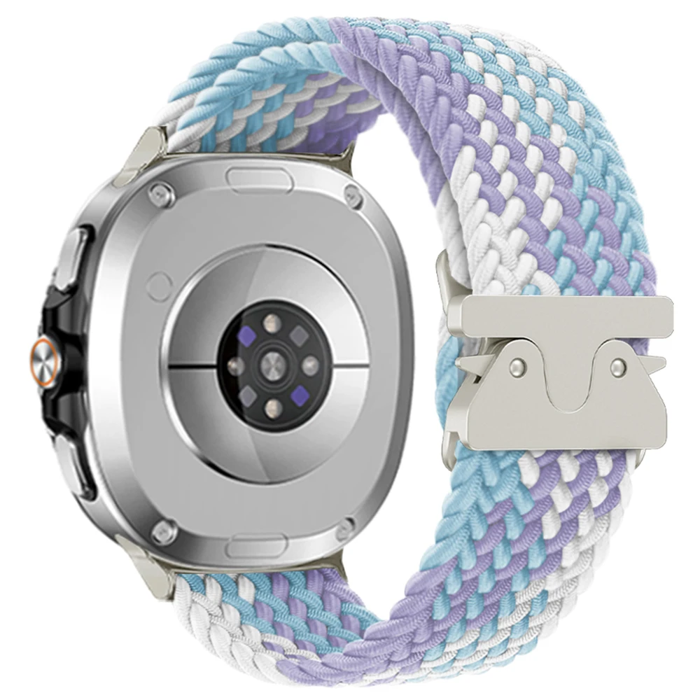 

Nylon Watch Band for Samsung Galaxy Watch8 44mm / 40mm / Watch8 Classic 46mm Braided Replacement Strap - Violet