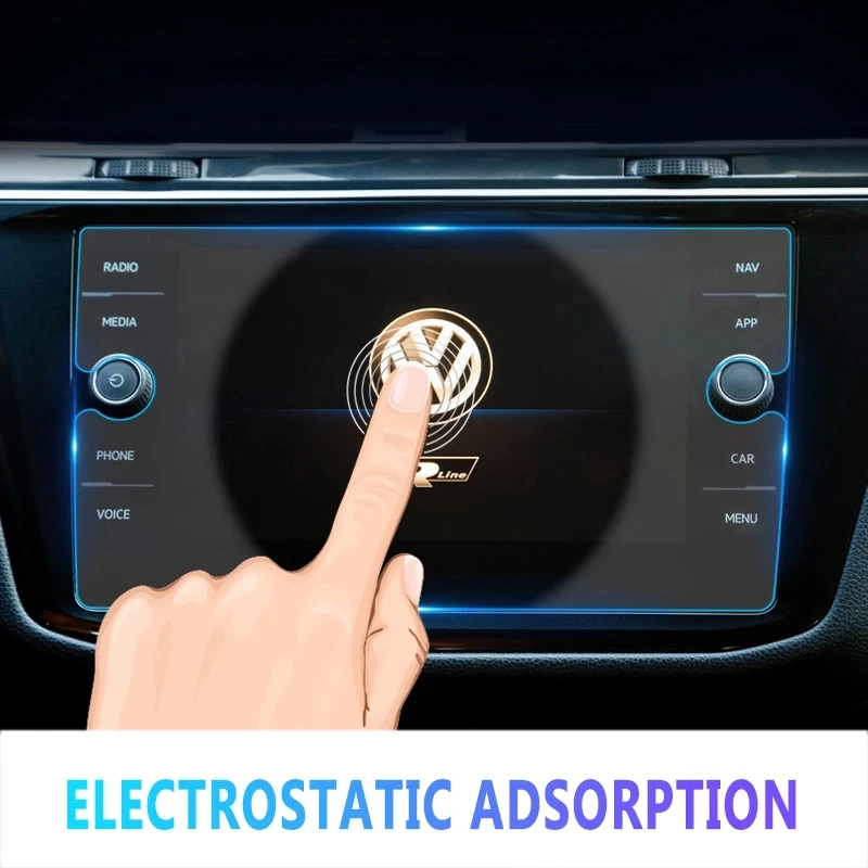 8 Inch Navigation Screen Protector for Volkswagen Golf 2018 2019 for Golf R Alltrack SportWagen Tempered Glass Film